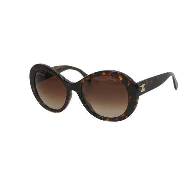 CHANEL Other Auth Chanel Womens Sunglasses Brown Sunglasses Gold